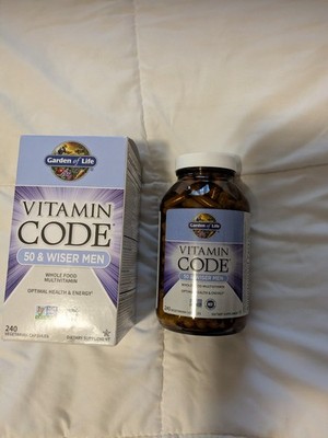 Garden of Life Vitamin Code 50 & Wiser Men Multivitamin Supplement - 240...