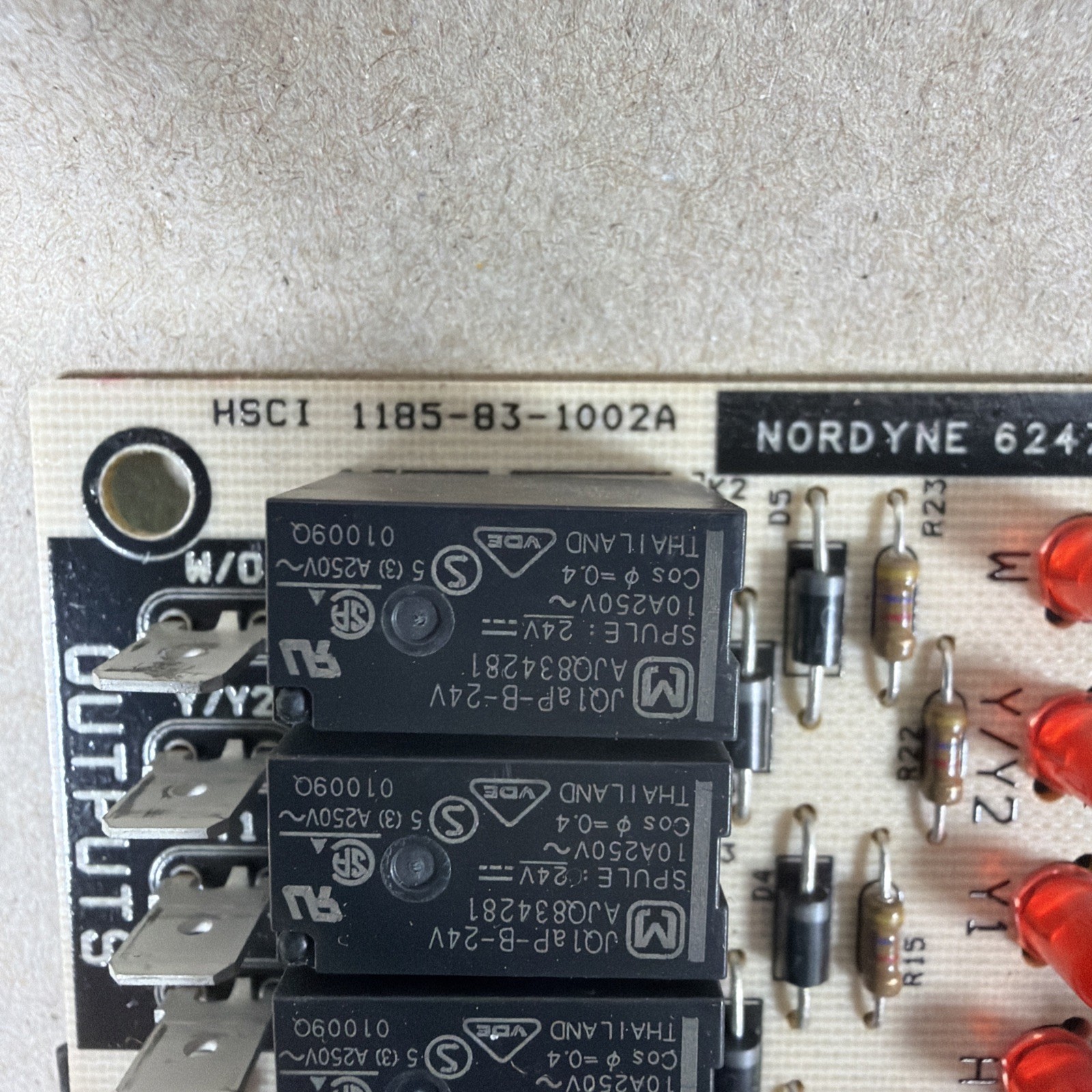 🔥 Nortek Nordyne Air Handler Control Board 624807 1185-120 1185-83-1002A (H32)