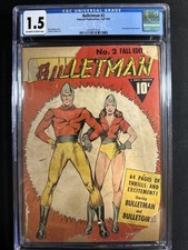 Bulletman #2 CGC 1.5 1941 Fawcett Comics Golden Age Comic 1st Print *S10