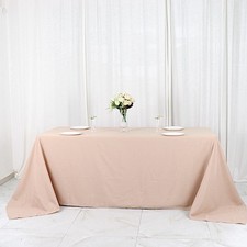 NUDE Polyester 90x132" Rectangle TABLECLOTHS Wedding Party Supplies Linens