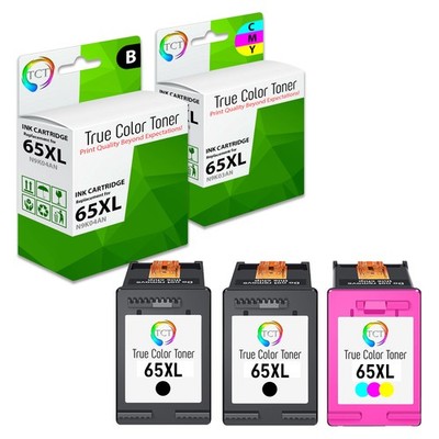 3PK TCT Premium 65XL BLK CL HY Compatible for HP Deskjet 3720 3730 Ink Cartridge