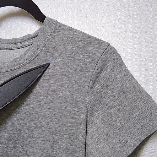 Women's Nike Dri-Fit Cotton Tee Shirt Size Medium Gray - Picture 12 of 16