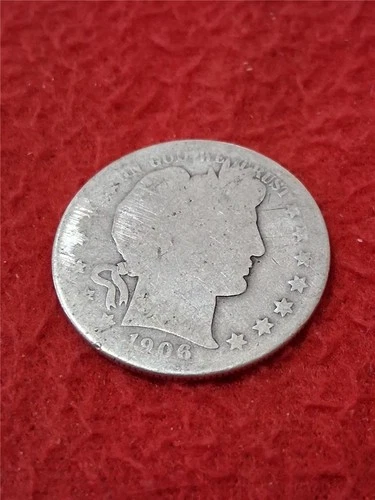 1906-D CIRCULATED Barber Silver Half Dollar                            #MF-1254