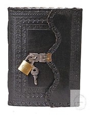 Leather Diary Journal with Lock Notepad Writing Book with Lock  Key Handmade