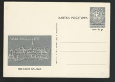 Poland postal stat. card  1960 cp176 unused 1800 years of Kalisz