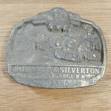 Durango Silverton Narrow Gauge Railroad Belt Buckle Vintage 1983 Train 137 USA