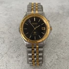 Vintage Seiko Kinetic SQ100 5M42-0B50 Two Tone Quickset Date Watch - Boxed