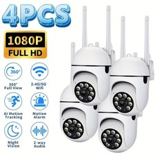 4PCS Camaras De Seguridad Para Exterior 5G WIFI Inalambrica Con Vision Nocturna