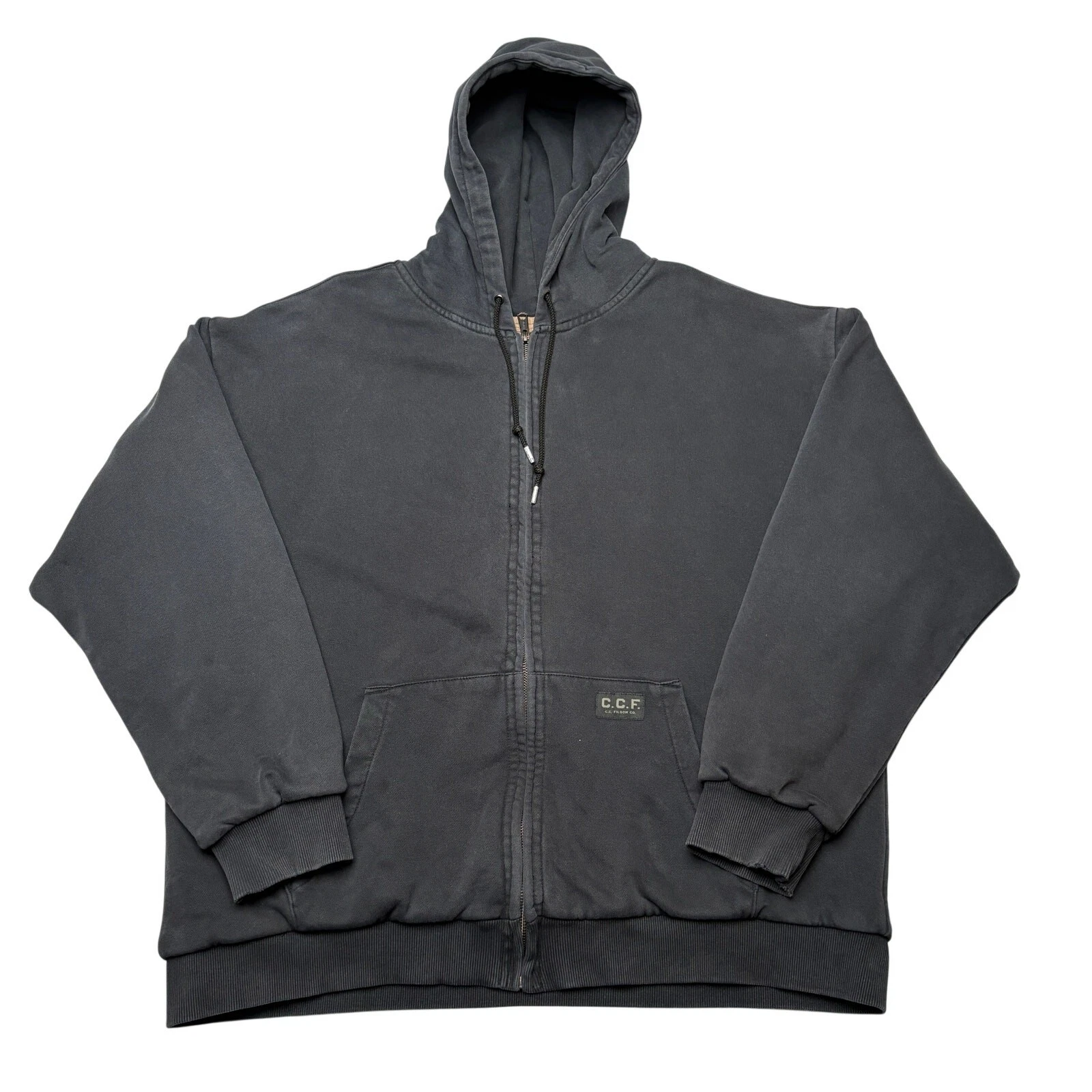 CC Filson Waffle Thermal Lined Full Zip Hoodie Sweatshirt Men's XL Workwear