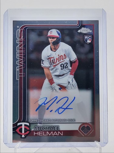 MICHAEL HELMAN 2025 TOPPS CHROME ROOKIE AUTOGRAPH TWINS RC AUTO Q4060