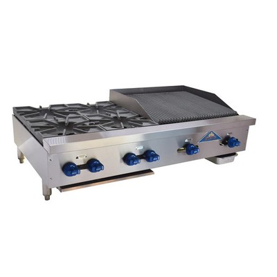 Comstock Castle 48'' Wide Gas Hot Plate & Radiant Charbroiler Combination