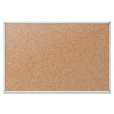 Mead MEA85367 Cork Surface Bulletin Board 48"x36" Oak Frame