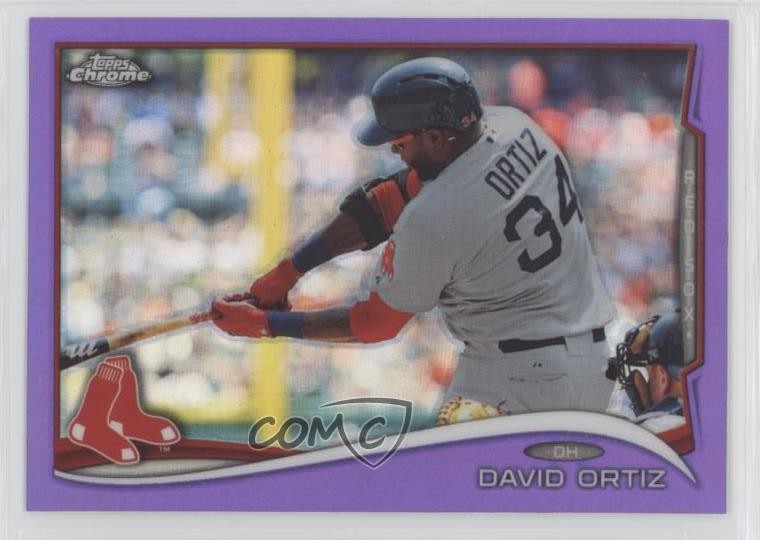 2014 Topps Chrome Retail Purple Refractor David Ortiz #201 HOF 4g8
