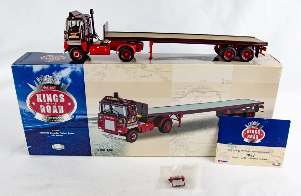 Corgi Kings of the Road Scammell Crusader Flatbed Trailer 1:50 Diecast Truck - Image 2 of 4
