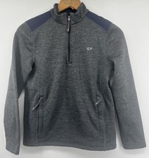 Vineyard Vines Performance 1/4 Zip Boys M 12/14 Blue Heather Gray Colorblock