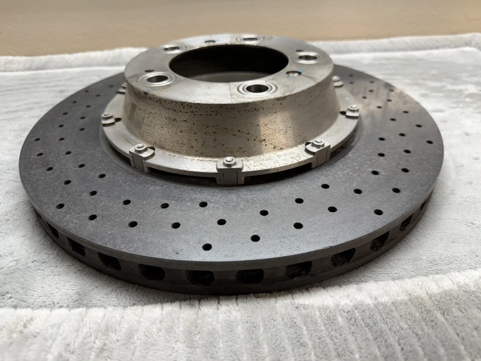 Par de rotores de freno traseros turbo GT3 GT2 de cerámica de carbono para Porsche 911 997 PCCB Foto 3 de 4