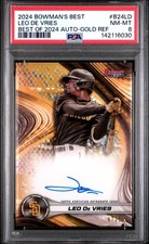 2024 BOWMAN'S BEST BEST OF 2024 AUTOS GOLD REFRACTOR LEO DE VRIES 47/50 PSA 8