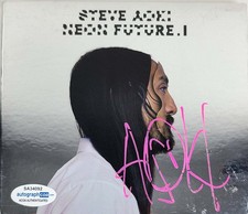 Steve Aoki Signed Neon Future I CD Cvr Lp Album ACOA