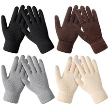Winter Gloves - Women's Winter Gloves, 4 Pack, Black  Beige  Grey  Brown