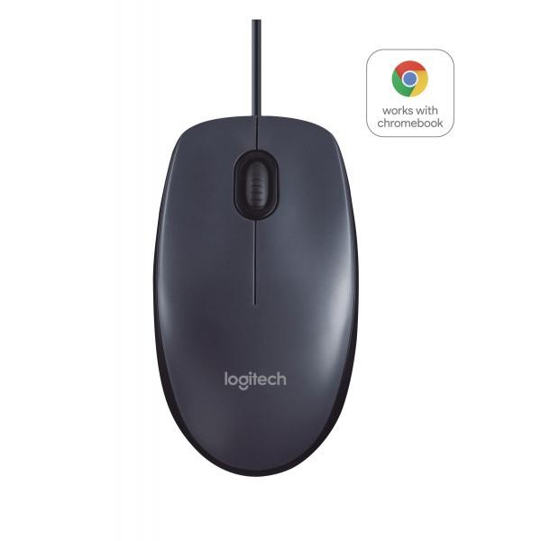 Mouse Logitech B100 USB cablato nero - Immagine 4