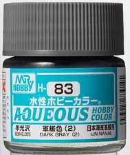 Mr Hobby Aqueous Color H83 Semi-Gloss Dark Gray 10ml Bottle