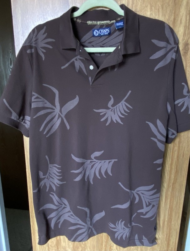 CHAPS, Men’s Cotton Knit Polo Shirt, Size M