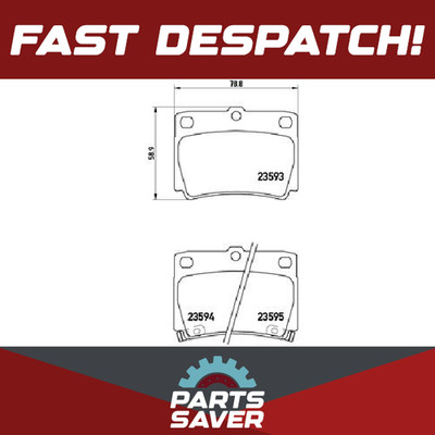 Brake Pads Set fits MITSUBISHI PAJERO/SHOGUN Mk2 2.8D Rear 98 to 99 4M40-T New