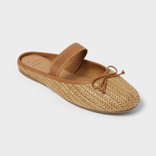Women  s Ida Flats with Memory Foam Insole - A New Day Natural