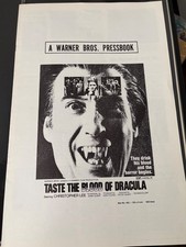 TASTE THE BLOOD OF DRACULA Uncut Pressbook 1970 CHRISTOPHER LEE