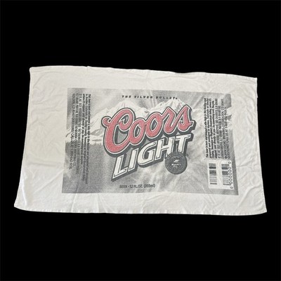 Coors Light The Silver Bullet Beach White Towel 2004 35  x 57 