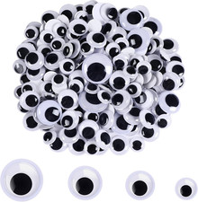 200 Pieces Wiggle Eyes, Googly Eyes Self Adhesive Black White Plastic Googly Ey