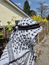 Igal/Agal Saudi High Quality Scarf Cord Arabic Mens Head Ring with Tassels Black