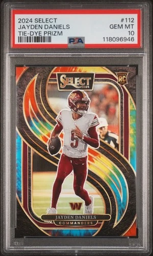 2024 Select Jayden Daniels Tie-Dye Prizm /25 Rookie (RC) Commanders
