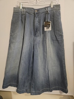 Hidden Jeans Women's Size 31 Light Wash Denim Culotte Shorts Wide Leg Gaucho...
