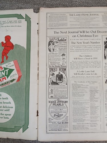 1910 December 15 Ladies' Home Journal Christmas Kewpie Palmer Cox Cut Out Doll - Picture 3 of 18