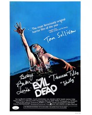 Tom Sullivan, Betsy Baker, & Theresa Tilly X3 Cast signed 11x17 Poster SFX Linda