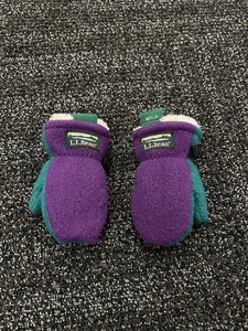 LL Bean Toddler Insulated Fleece Lined Gloves Blues Size 6-12M Purple Teal