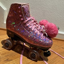 Sure Grip Prism Plus roller skates Pink Metallic Size 10 Excellent Condition
