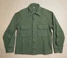 US Military Men’s M Wool Field Shirt Olive Green 1951 Korea Vietnam OG 108