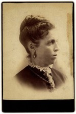 Cabinet Card Circa 1890s J.S. Parr Gorgeous Lady In Dress Chicago Illinois