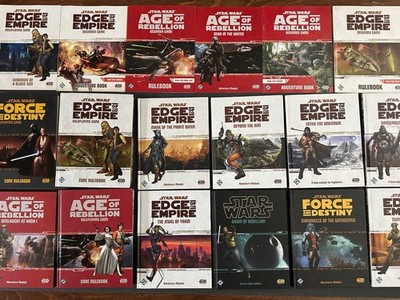 Star Wars FFG RPG Massive Lot Edge of Empire, Age of Rebellion, Force & Destiny
