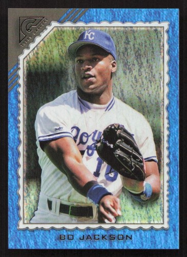 2022 Topps Gallery Bo Jackson Blue Pattern #/50 #108 Card Color Match!