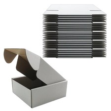 5x5x2 inch Shipping Boxes, White Corrugated Cardboard Box Literature Mailing ...