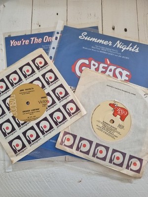 Movie ''GREASE''. 2 x Sheet Music & 2 x 7'' Vinyl EP recordings 