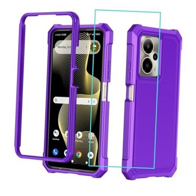 for Cricket Phone Case/AT&T Motivate Pro 5G Case with Screen Outlast 5G Purple