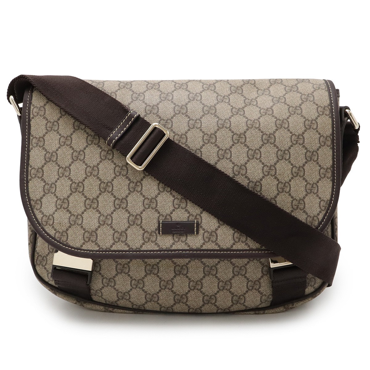 Gucci GG Supreme Shoulder Bag in Beige PVC Leather Crossbody Messenger