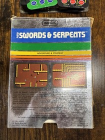 Imagic Swords and Serpents Intellivision Game with Box and Overlays