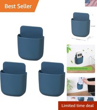 3 Pack Remote Control Holder Wall Mount Holders Hole-Free Phone Charging Orga...