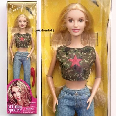 Rare BRITNEY SPEARS Doll Concert Tour Bus Camo Camouflage Top Jeans Camp Barbie