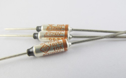 Lot Of 5 Thermal Cutoff Fuses - 15A 120V 192°C (192 Degrees Celsius) - 4.2mm X 66mm